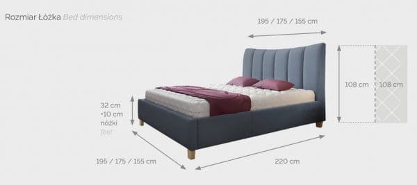 Łóżko tapicerowane ARIEL 120x200 - tapicerka do wyboru!