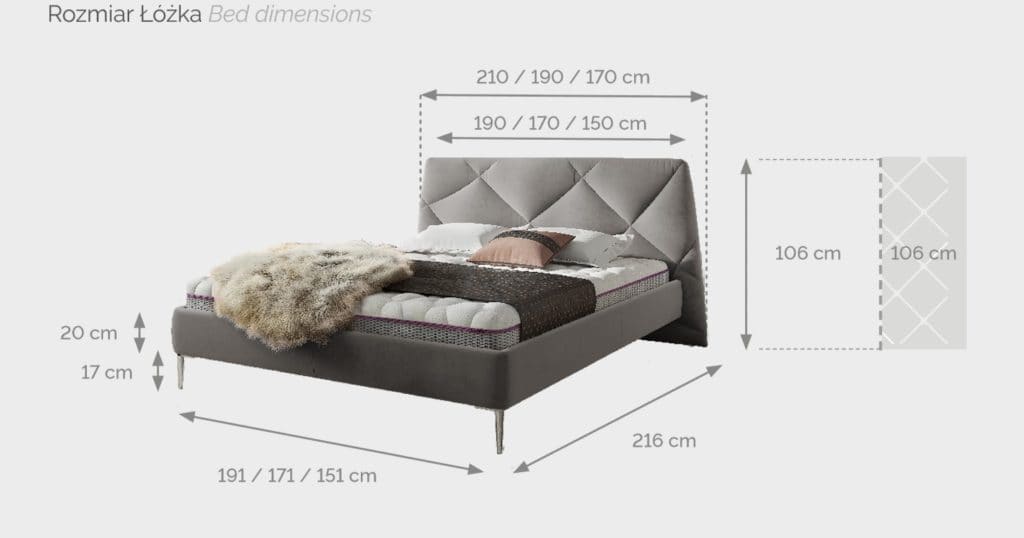 Łóżko tapicerowane DAVOS 160×200 – tapicerka do wyboru!